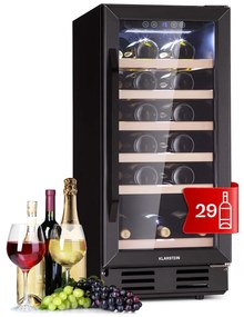 Vinovilla 29 Built-In, frigider pentru vin incorporabil, 81 l / 29 sticle, 1 zona, ușă sticlă, inox