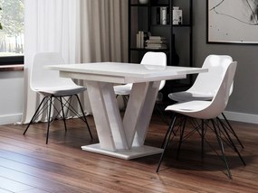 Masă extensibilă Hildaria (Alb lucios ). Promo -16%. 1053924