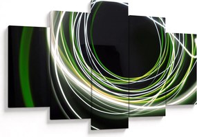 Obraz cu linii verzi (150x105 cm)