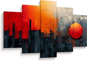 Tablou - Pictura abstractă a orașului (150x105 cm)