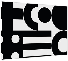 Tablou pe sticlă - Abstracție geometrică N⁰3 (70x50 cm)