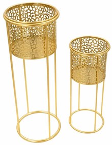Suporturi pentru flori 2 buc. din metal ø 17 cm (înălțime 46 cm) Nat – Mauro Ferretti
