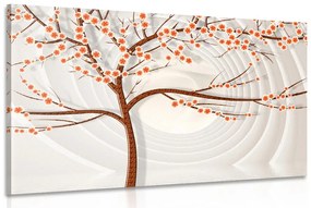 Tablou copac modern pe fundal abstract
