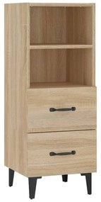 812369 vidaXL Servantă, stejar sonoma, 34,5x34x90 cm, lemn compozit