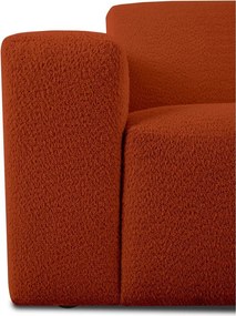 Modul pentru canapea cărămiziu cu tapițerie din stofă bouclé (cu colț pe partea stângă ) Roxy – Scandic