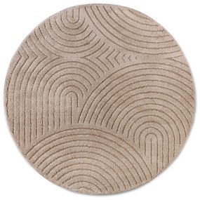Covor taupe rotund ø 160 cm Panglao New York Taupe – Elle Decoration