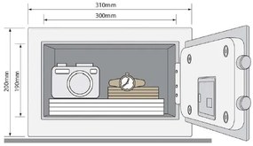 Seif model YALE Mic cu alarmă YEC200DB2