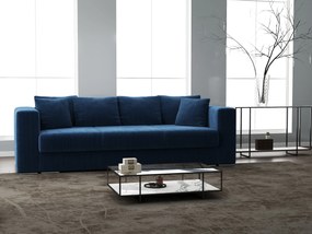 Canapea extensibilă dumonde cu ladă de depozitare si sezut confortabil din spuma high-density, Gloria Zoom Blue 240x100 cm