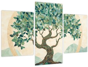 Tablou – Mozaic elegant cu arbore (90x60 cm)