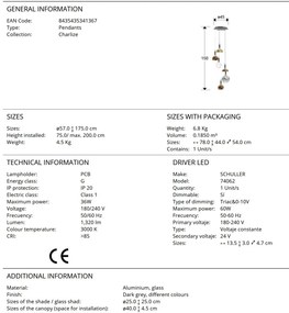 Lustra LED moderna design decorativ Charlize 6L COLOURS