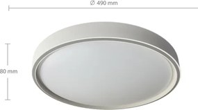 Brilagi-LED Corp de iluminat dimabil NANCI LED/60W/230V 3000-6500K Ø49 cm argintiu +telecomandă