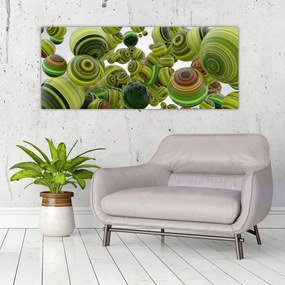 Tablou cu bile în dungi (120x50 cm)