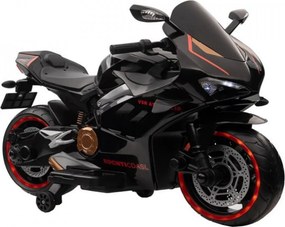 Motocicleta Electrica cu Acumulator Pentru Copii NOVOKIDS™ Super Rider GP ,12V ,3-7 ani ,Max 30 kg , Cu Sunete si Lumini LED ,USB si Bluetooth ,Roti