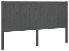818097 vidaXL Tăblie de pat, gri, 155,5x4x100 cm, lemn masiv de pin