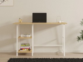 Set mobilier birou Daborotta (Stejar zafir + alb). 1107152