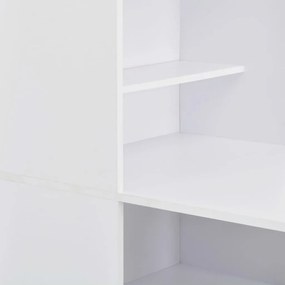 Masa de bar cu dulap, alb, 115 x 59 x 200 cm 1, Alb