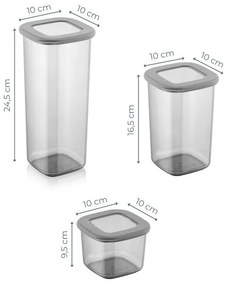 Set de Cutii pentru Depozitare, 12 Piese, Culoare Antracit, 964FRM1110