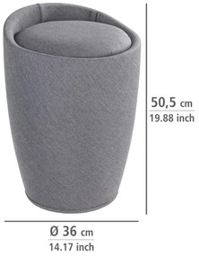 WENKO 22448100 - Taburet CANDY 36 x 50,5 cm, gri/negru