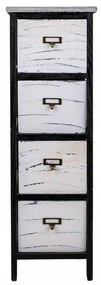 Comoda cu 4 sertare Prier, Creaciones Meng, 26x32x81 cm, lemn de paulownia