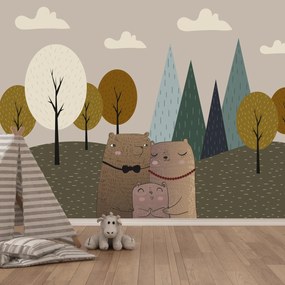 Fototapet - Familie de urși (147x102 cm)