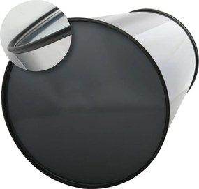 Coș de gunoi argintiu lucios cu senzori de atingere din oțel 30 l – MSV