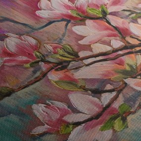 Tablou - Pictură în ulei, Sakura în floare (120x50 cm)