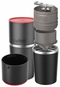 Aparat de cafea de voiaj Cafflano Classic (negru) + râșniță