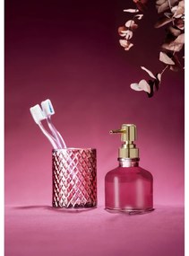 Dozator de săpun lichid roz închis din sticlă 200 ml Atessa – Wenko