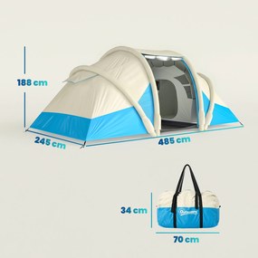 Outsunny Cort gonflabil rapid de montat, refugiu de aer, cort de camping | Aosom Romania