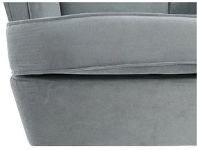 Fotoliu, material textil gri deschis/alb, RUFINO 2 NEW