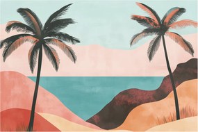 Tablou - Palmieri la mare (90x60 cm)