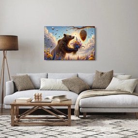 Tablou - Ursul și albinele (90x60 cm)