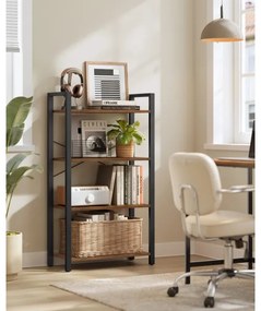 Bibliotecă NAVARO maro/negru