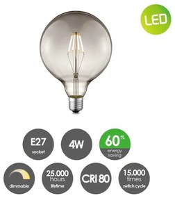 Bec LED dimabil VINTAGE EDISON G125 E27/4W/230V 2700K