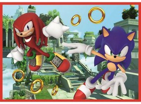 Puzzle Trefl Sonic Călătorie în aventură, 4în1(35, 48, 54, 70 bucăți)