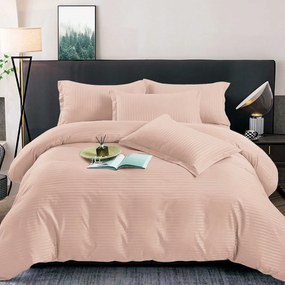 Lenjerie de pat 2 persoane, bumbac Damasc, 6 piese, uni, SSD12