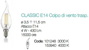 Bec LED E14 4W COLPO DI VENTO 3000K 101248