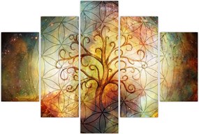 Tablou abstract cu copac (150x105 cm)