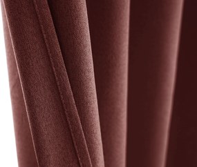 Perdea opaca NEREO 140x250 cm, maro Agatat: Inele metalice