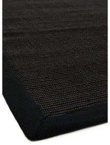 Covor negru tip traversă 240x68 cm Sisal - Asiatic Carpets