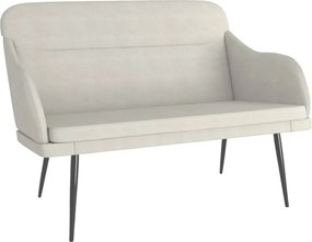 vidaXL Bancă, crem, 110x76x80 cm, catifea