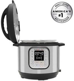 Multicooker Instant Pot 8 113006101, 1200W, 7.6 L, Vas otel inoxidabil, 13 programe, Pentru 8-12 portii, Functie Set and forget, Argintiu/Negru