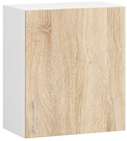 Dulap superior de bucătărie Lula w50 580 (Alb + stejar sonoma). 1068829