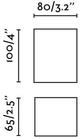 Aplica perete aluminiu negru, 1xGU10, LUNE square