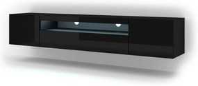 Masă TV/Dulap Aurora 200 (Negru lucios) (LED). 1057712