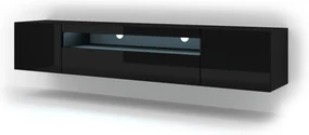 Masă TV/Dulap Aurora 200 (Negru lucios) (LED). 1057712