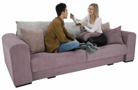 Canapea foarte spatioasa, violet, roz invechit, bej, GILEN BIG SOFA