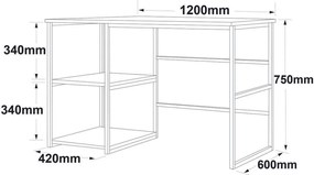 Birou Vilge Marmură albă și auriu