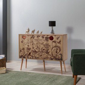 Comoda MEGA-731, stejar sonoma, PAL melaminat, 120x36x90 cm