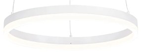 Lampă de suspensie de design albă 40 cm cu LED inclus cu 3 trepte de reglare a luminozității - Anello
